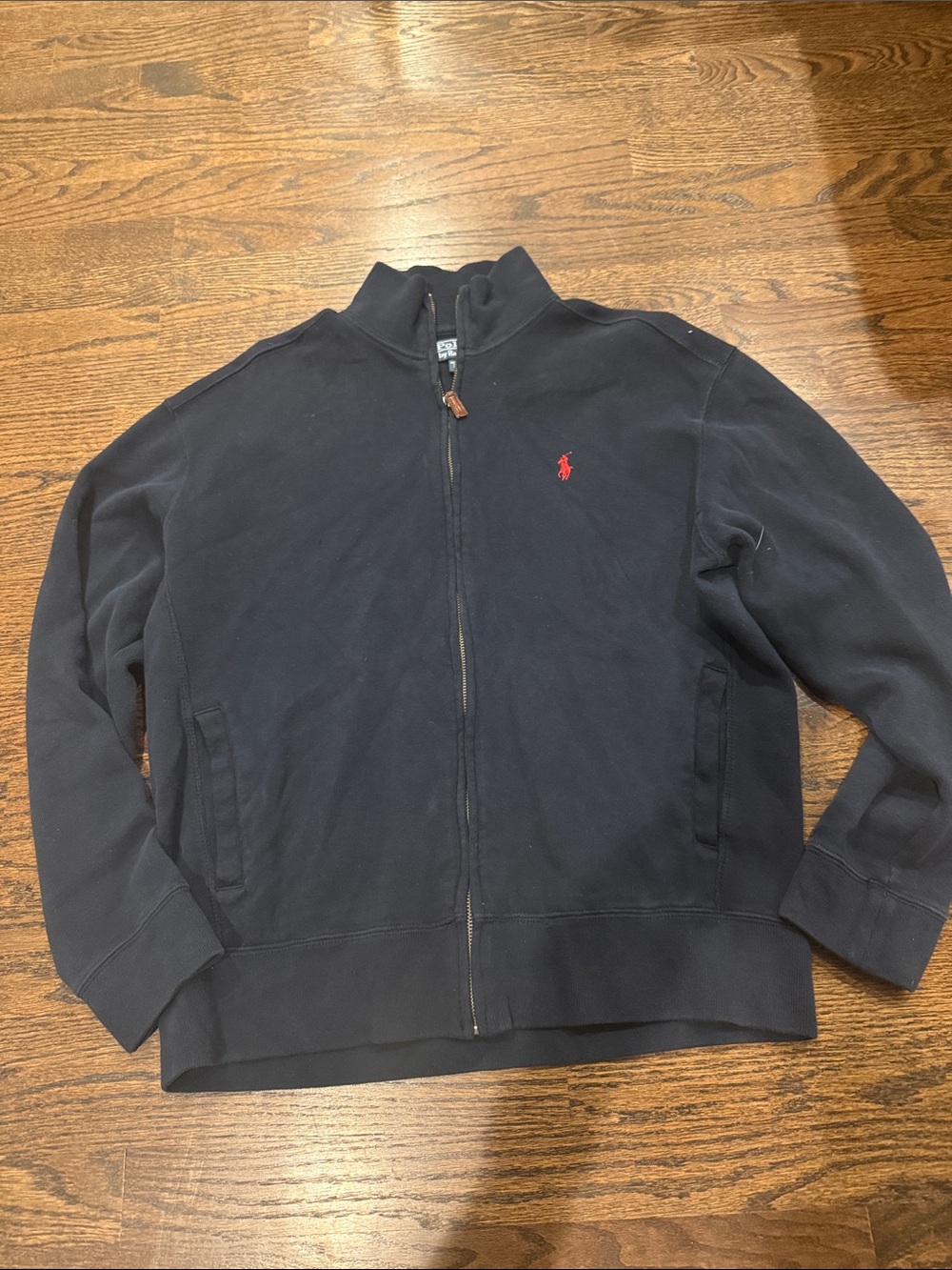 Polo by Ralph Lauren Navy Full-Zip Jacket with Red Pony